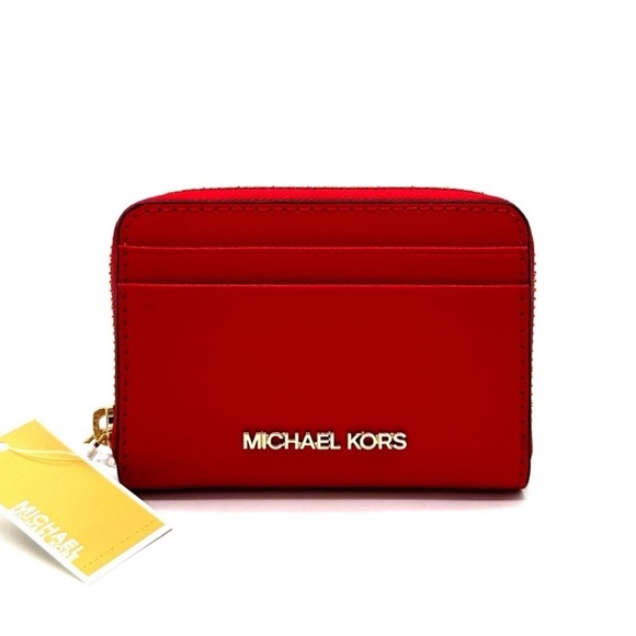 Michael Kors Medium ZA Card Case Wallet Dark Sangria (NWT) - Picture 2 of 8